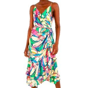 🌈NWT FARM Rio Rainbow Banana Midi Dress🌈